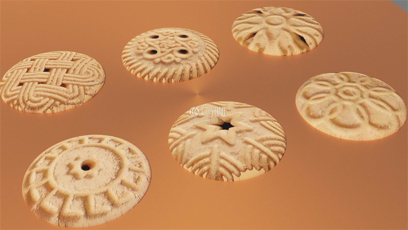 Blender工程-饼干模型手工饼干模型