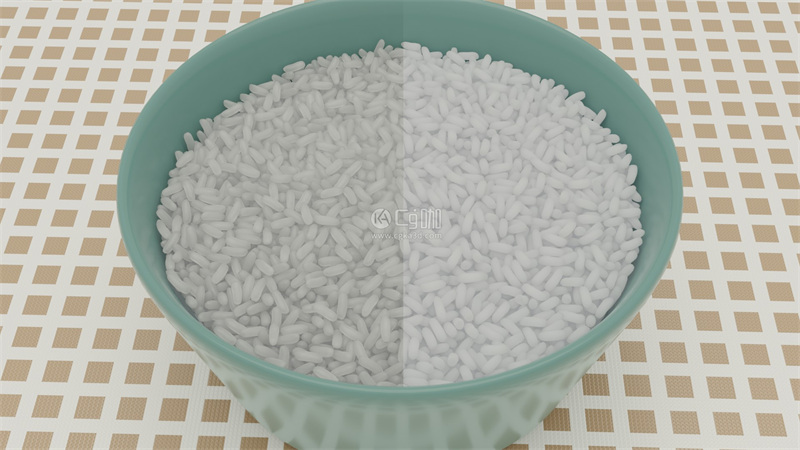 Blender工程-碗模型大米模型米饭模型
