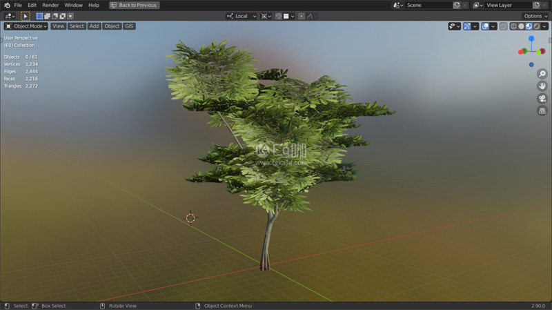 Blender工程-小树模型树木模型