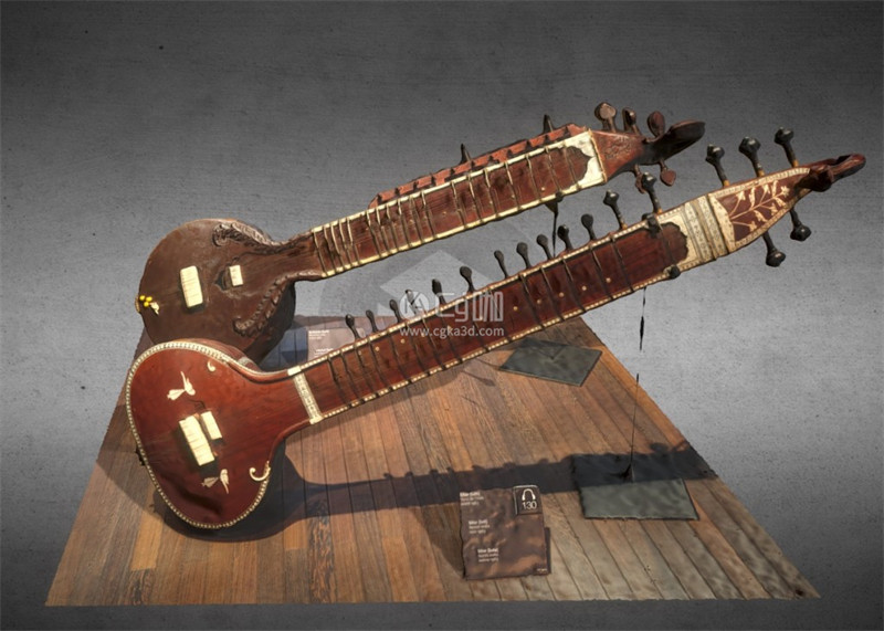 Blender工程-乐器模型西塔琴模型