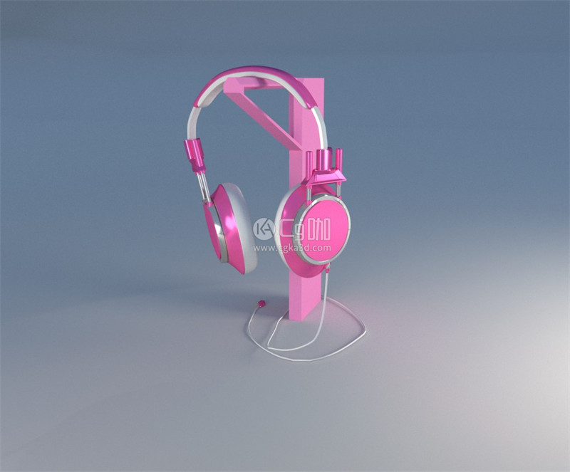 Blender工程-粉红色耳机模型头戴式耳机模型