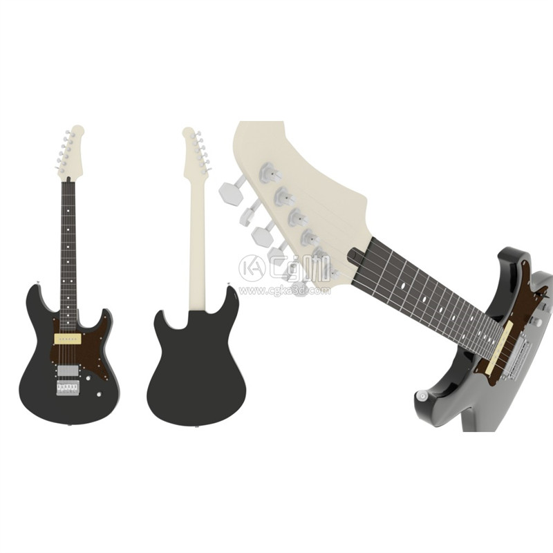 Blender工程-乐器模型电吉他模型