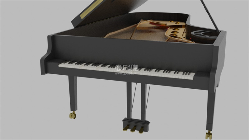 Blender工程-乐器模型三角钢琴模型
