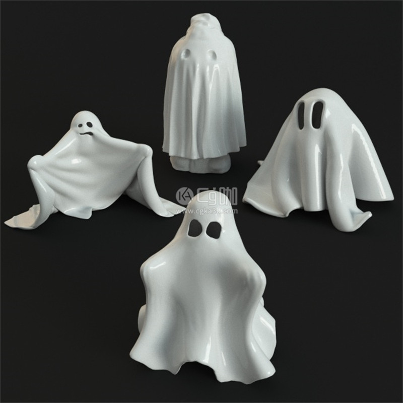 CG咖-幽灵模型幽灵摆件模型幽灵装饰模型