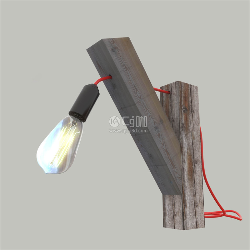 CG咖-创意吊灯模型灯泡吊灯模型灯具模型