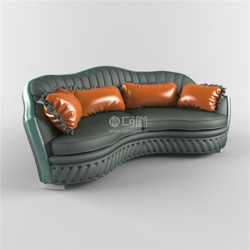 CG咖-多人沙发模型沙发模型