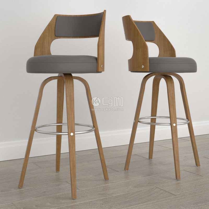 CG咖-高脚凳模型高脚椅模型凳椅模型