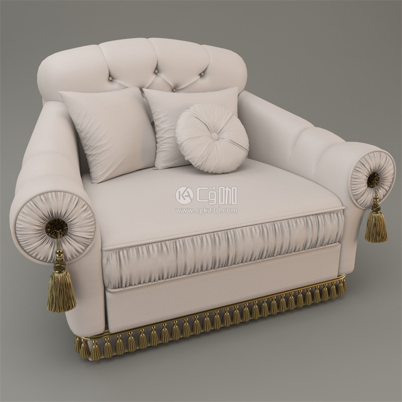 CG咖-高端沙发模型抱枕模型沙发模型