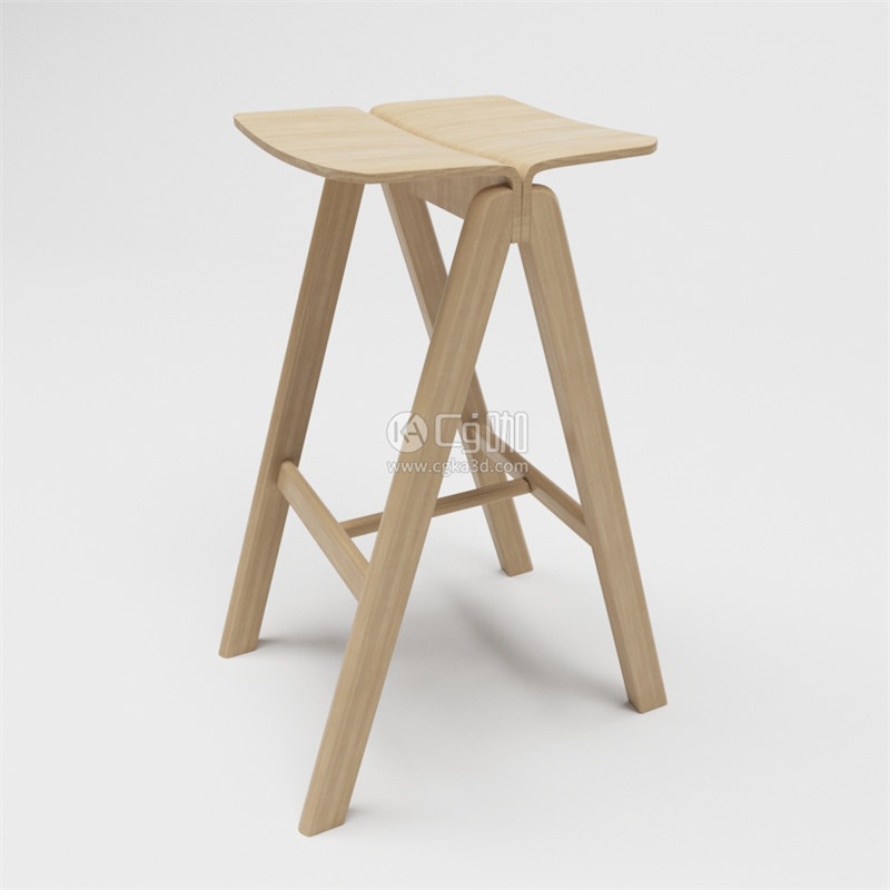 CG咖-四脚折叠凳模型凳椅模型