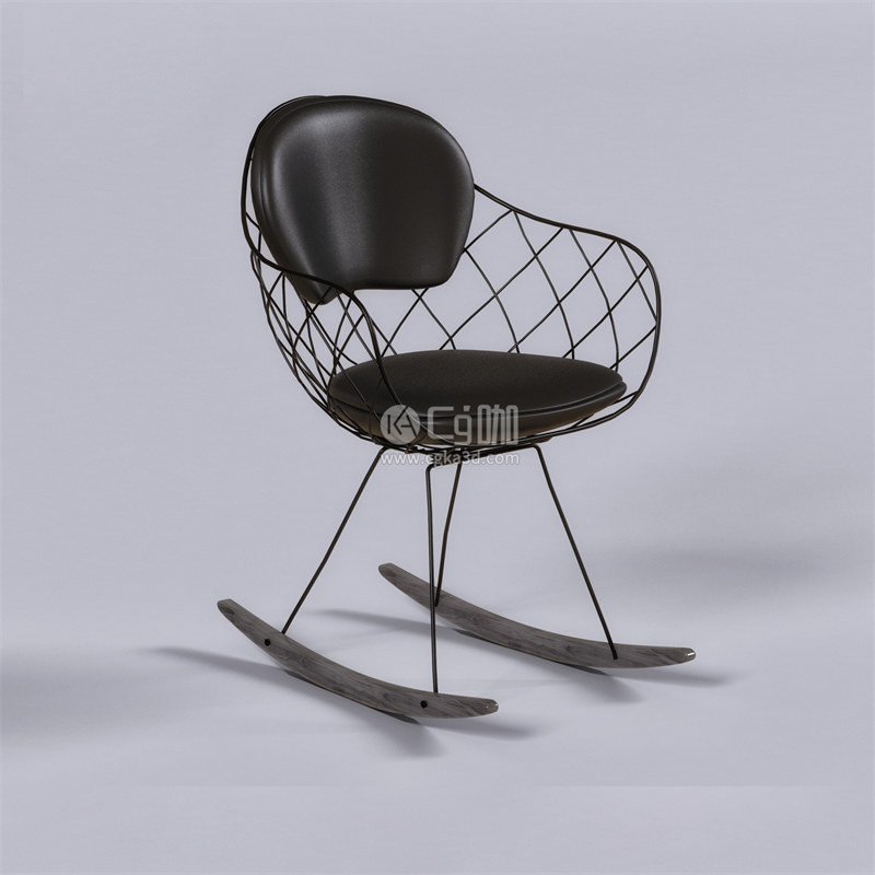 CG咖-摇摇椅模型单人扶手椅模型