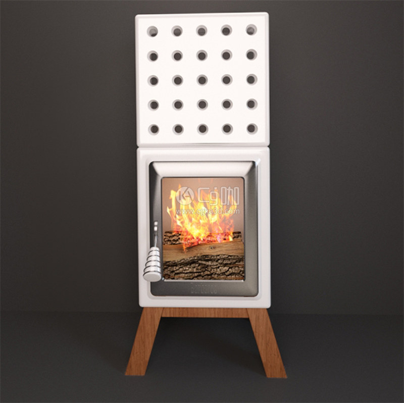 CG咖-取暖炉模型迷你速暖机电模型