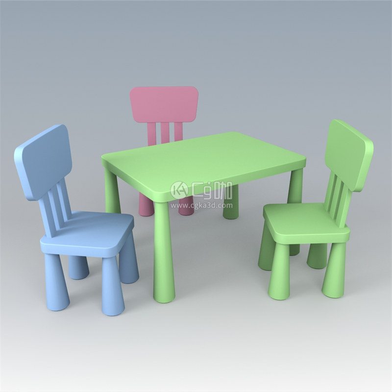 CG咖-小桌子模型小凳子模型