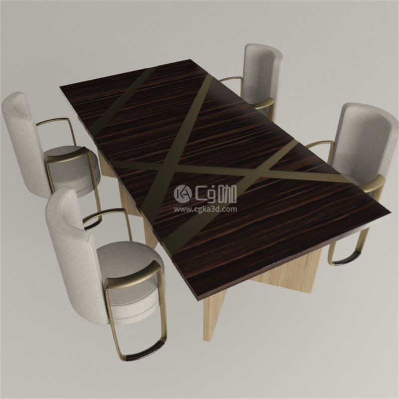 CG咖-木桌模型凳子模型