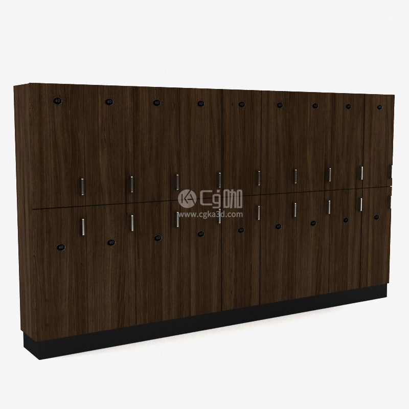 CG咖-实木衣柜模型柜子模型