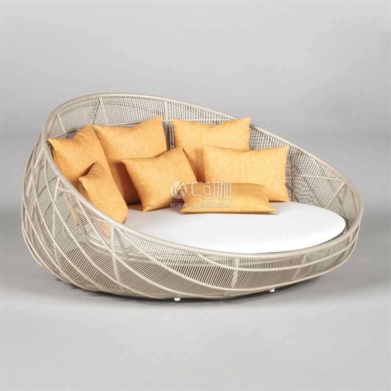 CG咖-懒人沙发模型抱枕模型