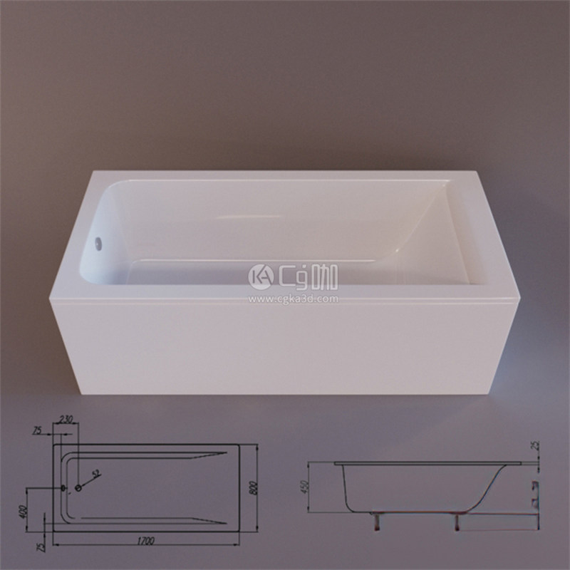 CG咖-浴缸模型