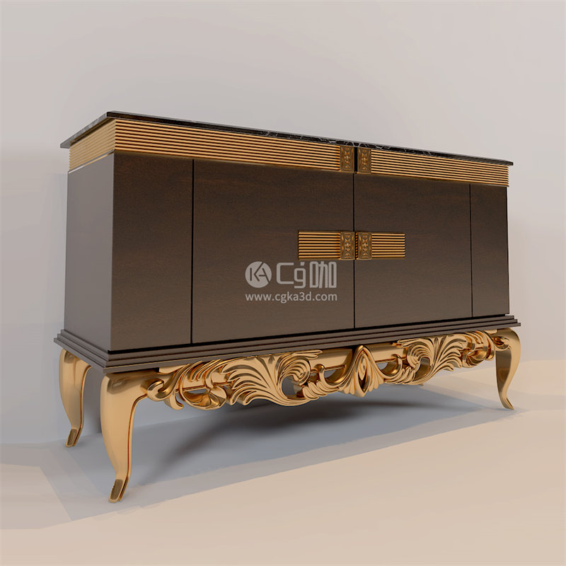 CG咖-实木柜子模型