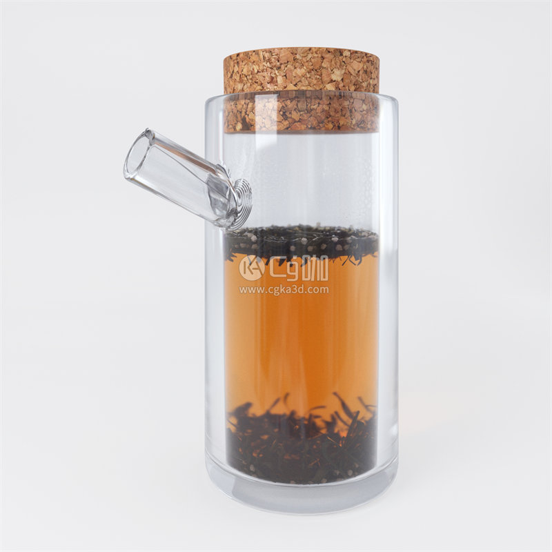 CG咖-茶壶模型玻璃壶模型茶水模型