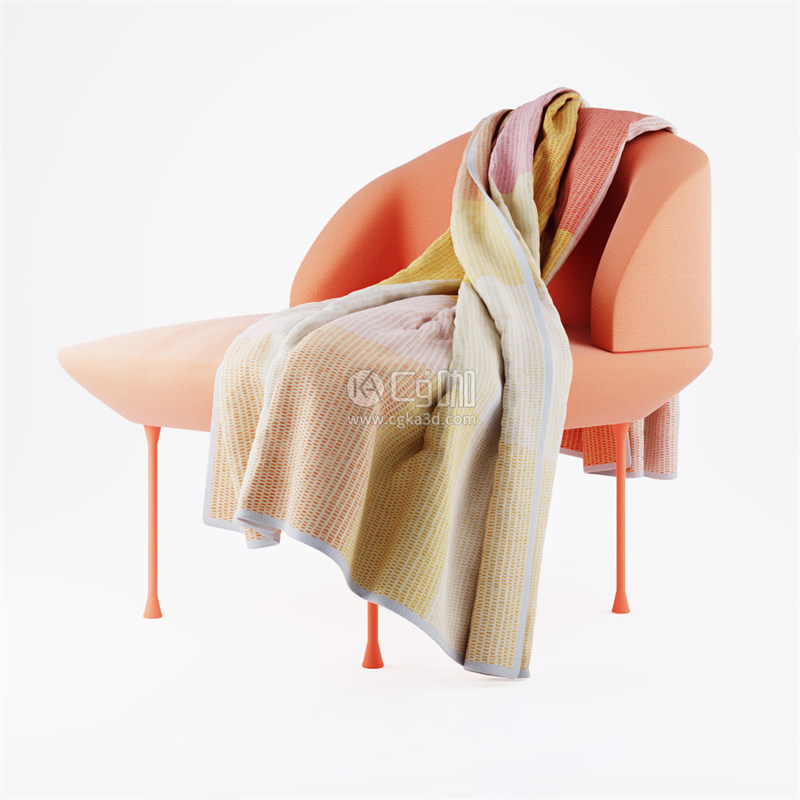 CG咖-沙发模型沙发椅模型毯子模型