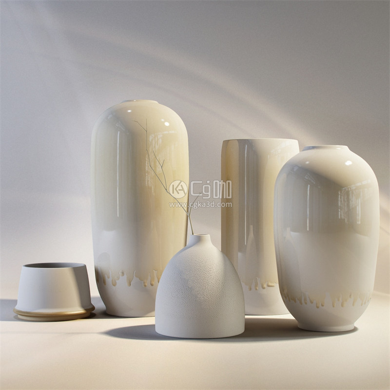 CG咖-花瓶模型摆件模型装饰模型