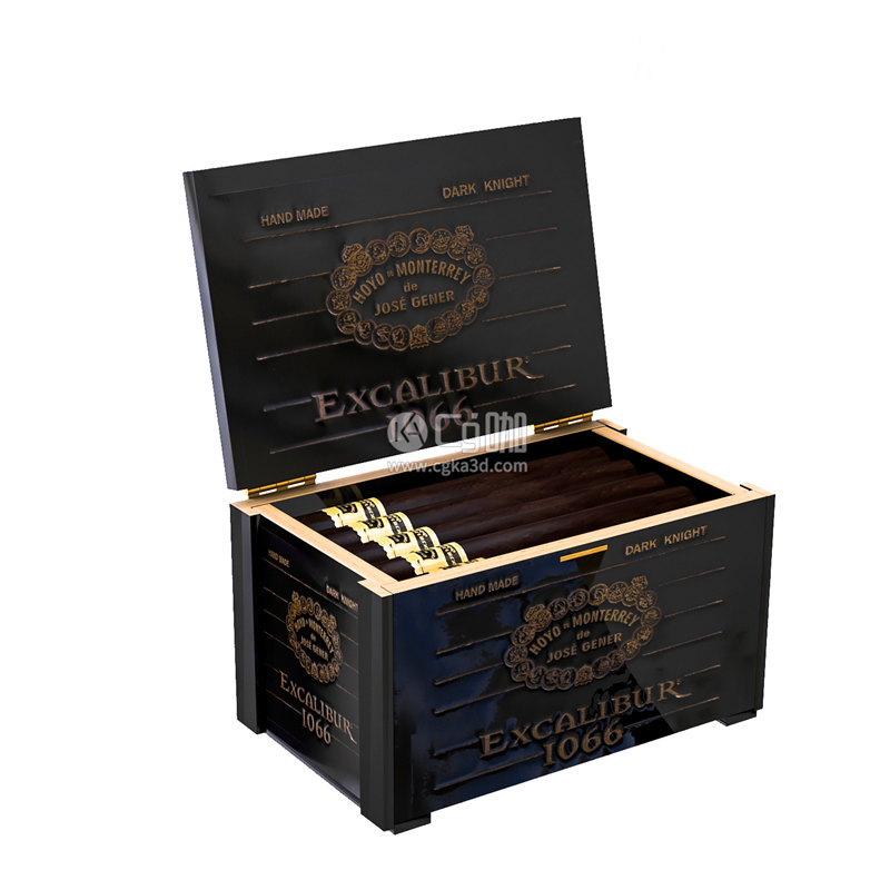 CG咖-雪茄模型木箱模型