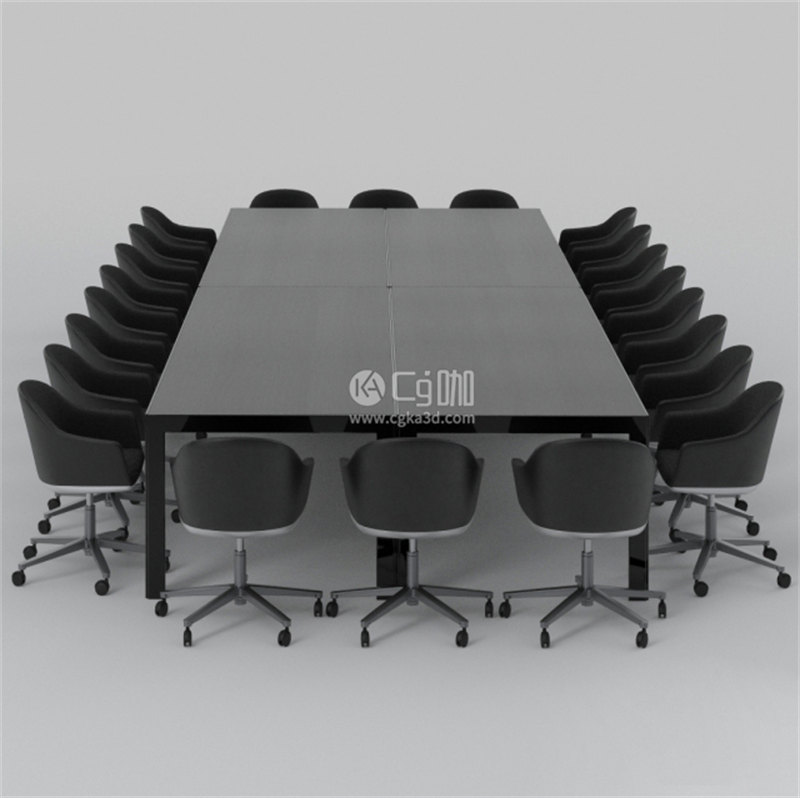 CG咖-办公桌模型办公椅模型会议桌模型