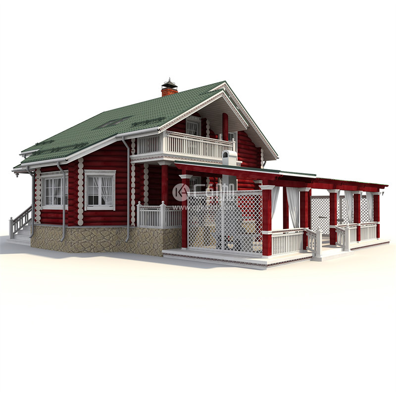 CG咖-房子模型放屋模型别墅模型