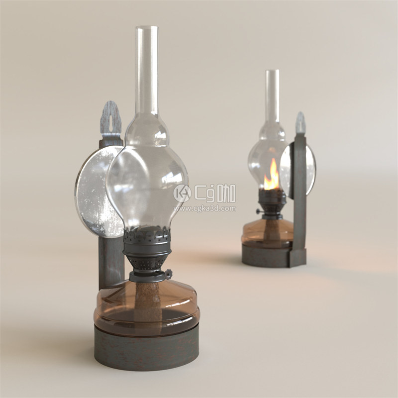 CG咖-煤油灯模型