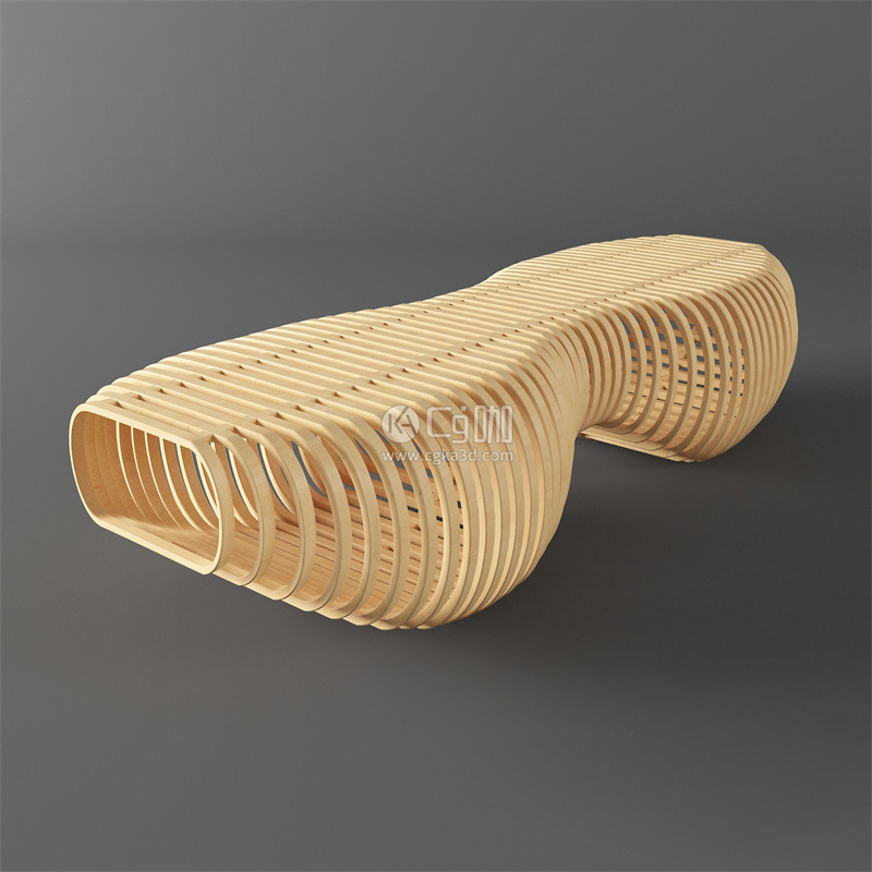 CG咖-创意椅模型长椅模型