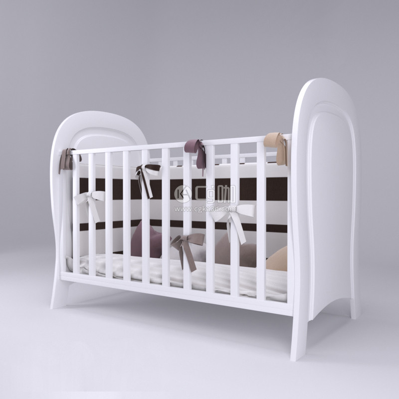 CG咖-婴儿床模型