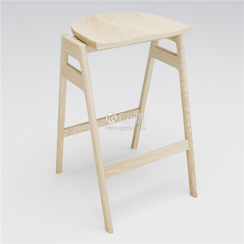 CG咖-凳子模型木凳模型高脚凳模型
