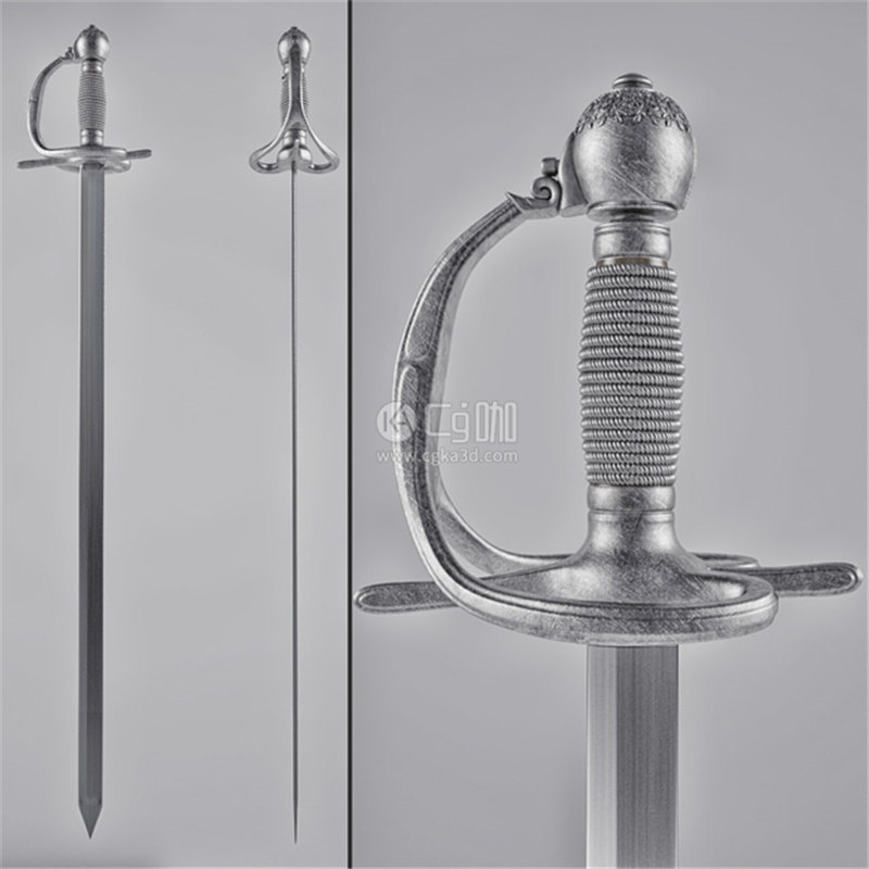 CG咖-长剑模型击剑模型