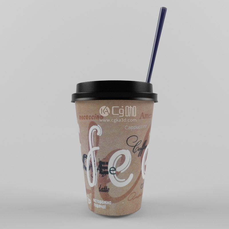 CG咖-饮料杯模型一次性纸杯模型奶茶纸杯模型热饮纸杯模型奶茶模型