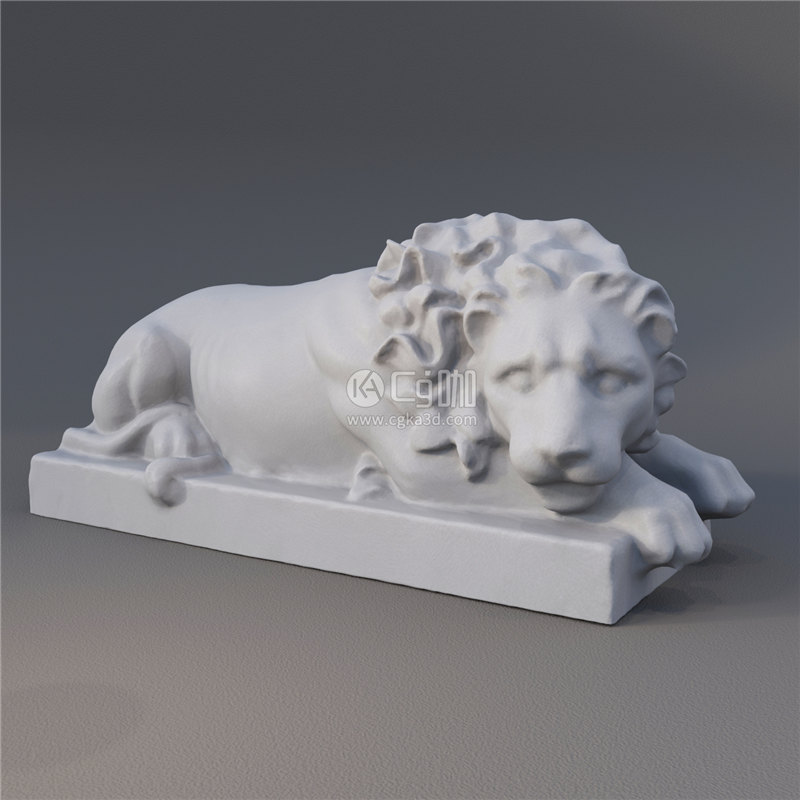 CG咖-狮子雕塑模型狮子摆件模型