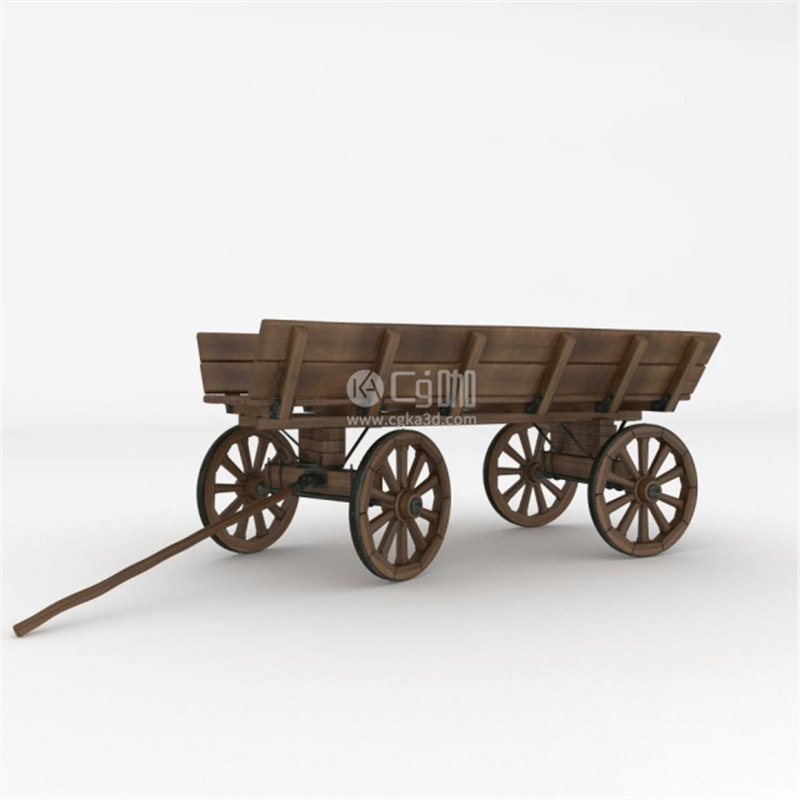 CG咖-拉车模型木车模型
