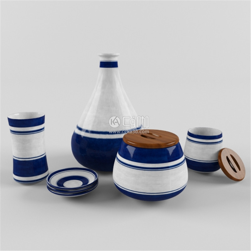CG咖-茶叶壶模型花瓶模型瓷器模型
