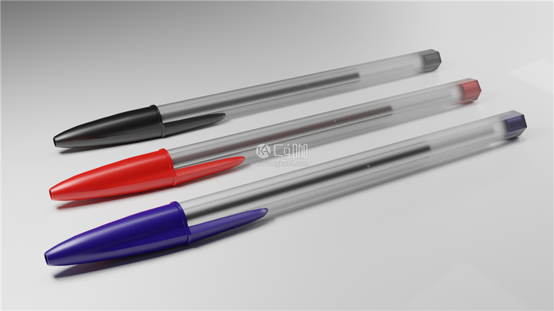 Blender工程-圆珠笔模型水性笔模型改错笔模型