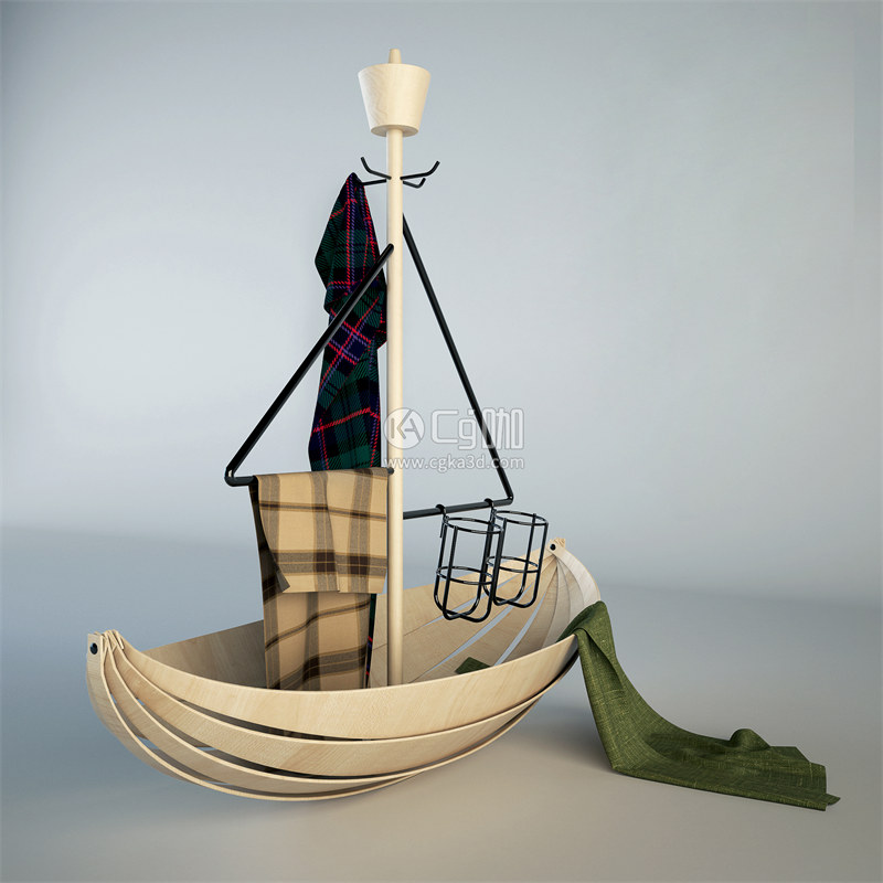 CG咖-小木船模型帆船模型