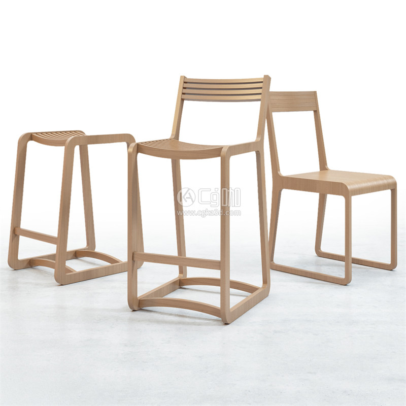 CG咖-凳椅模型凳子模型