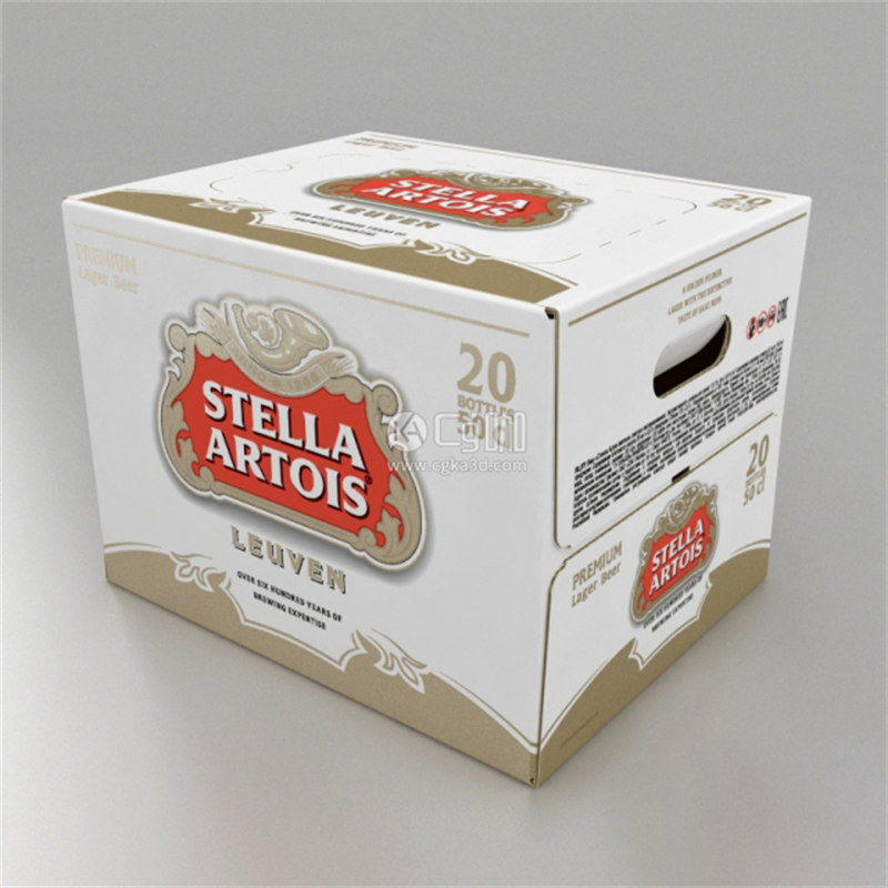 CG咖-啤酒箱模型纸箱模型