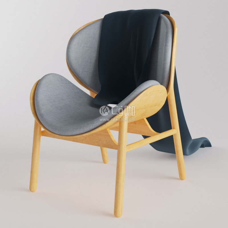 CG咖-毯子模型靠背椅模型椅子模型