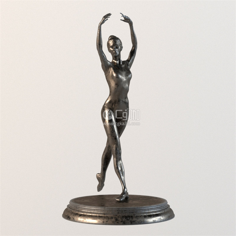CG咖-人物摆件模型跳芭蕾舞的人摆件模型小铜人摆件模型