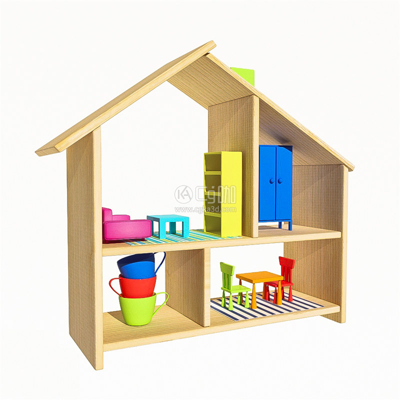 CG咖-儿童玩具模型玩具房子模型