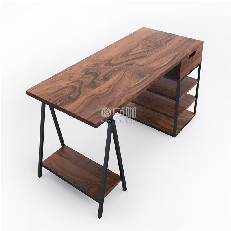 CG咖-木桌模型书桌模型桌子模型