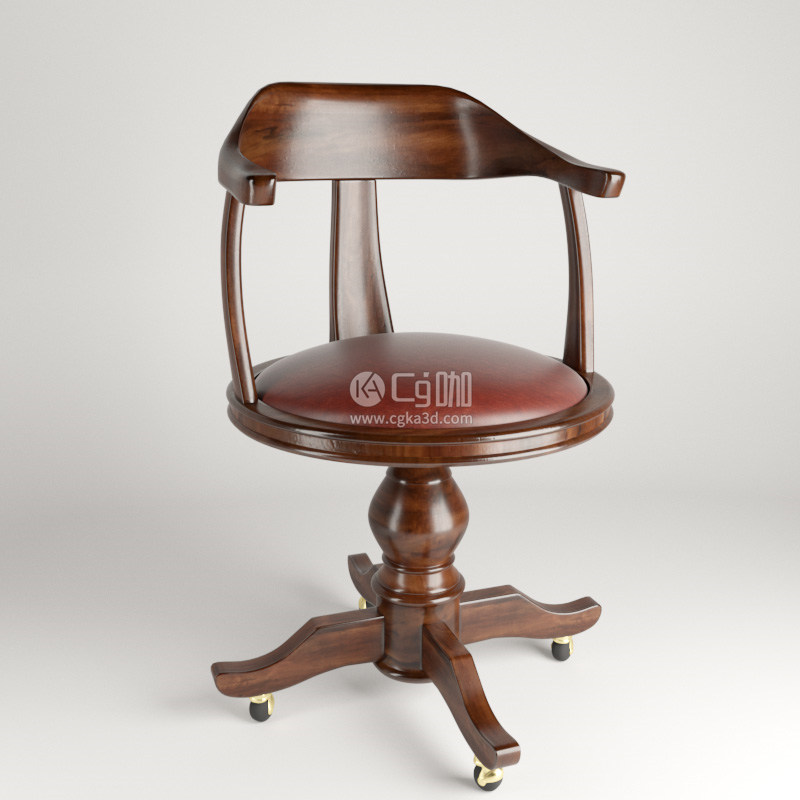 CG咖-椅子模型靠背椅模型木椅模型