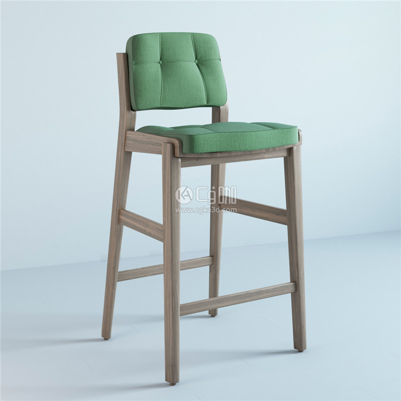 CG咖-高脚椅模型单人凳子模型