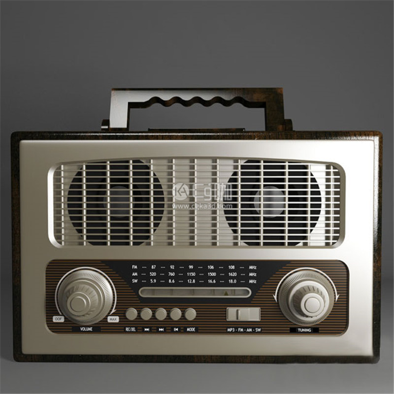 CG咖-老式电子收音机模型