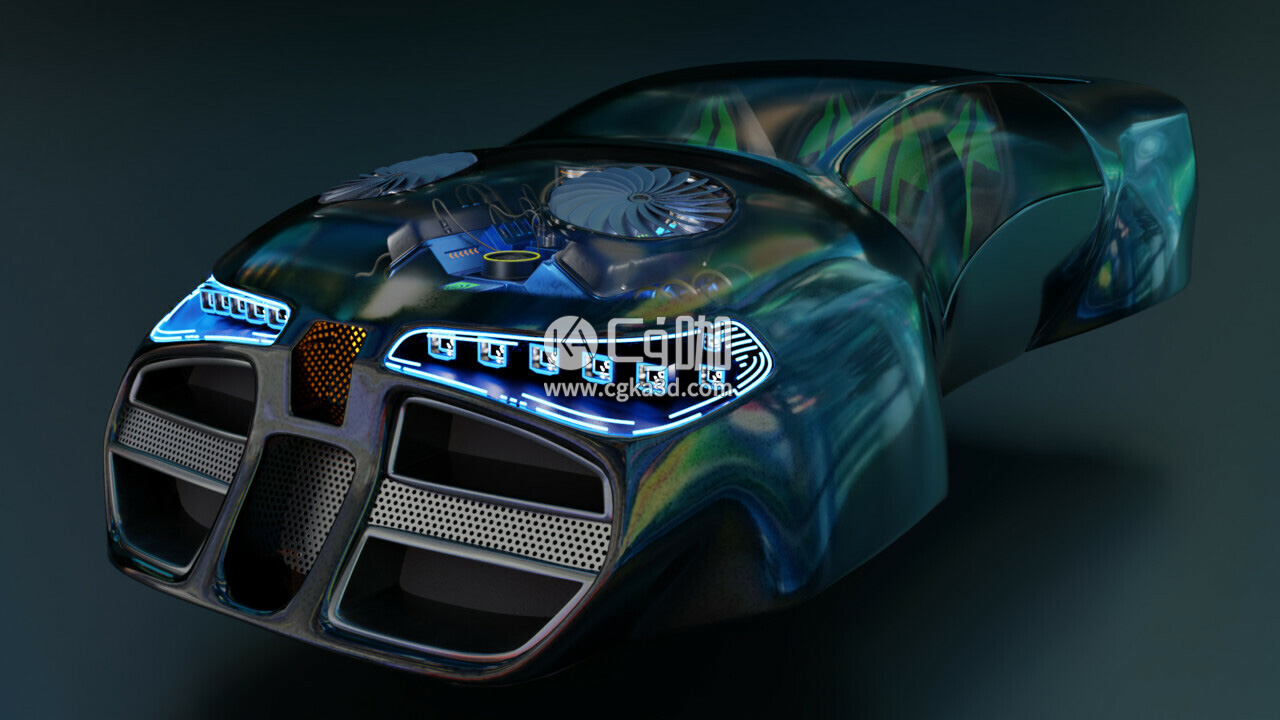 CG咖-汽车模型科幻汽车模型未来汽车模型赛博朋克汽车模型
