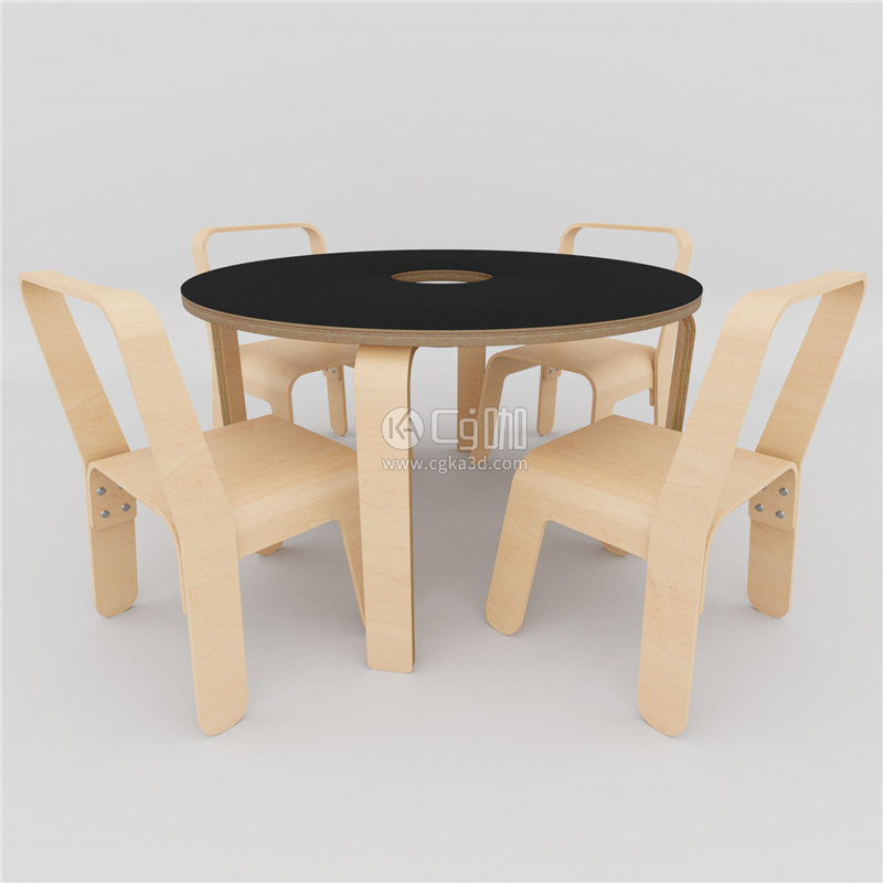 CG咖-餐桌模型椅子模型