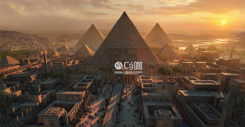 埃及金字塔3D模型